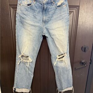 GAP Cheeky Straight High Rise Jeans in Light Blue